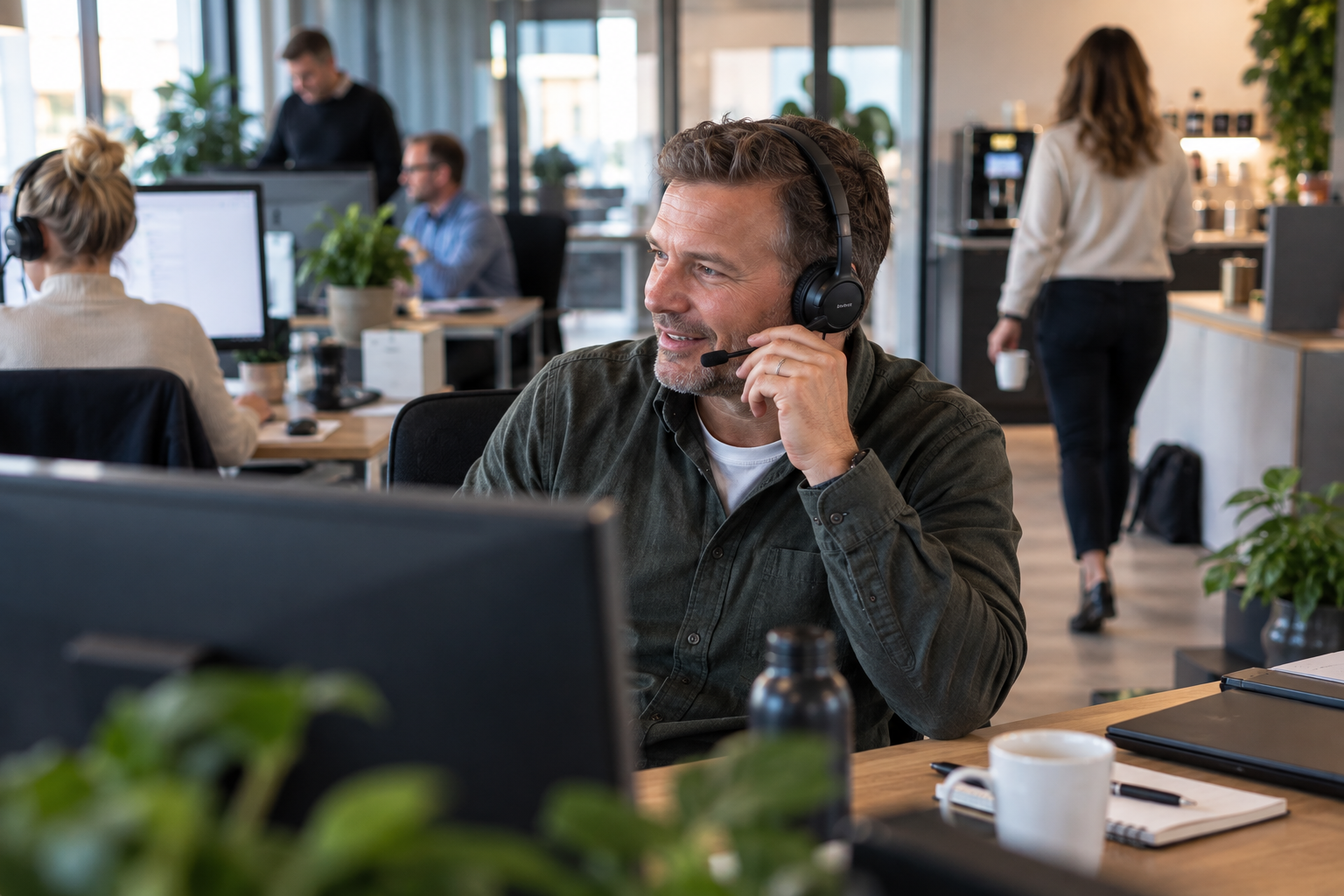 Headset för kontor och öppet kontorslandskap