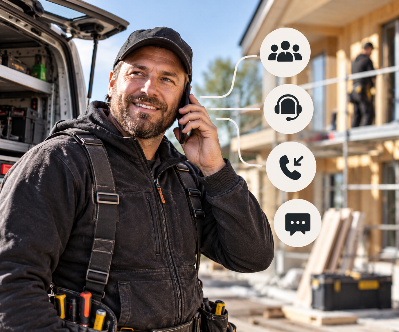 Smarta telefonilösningar för hantverkare