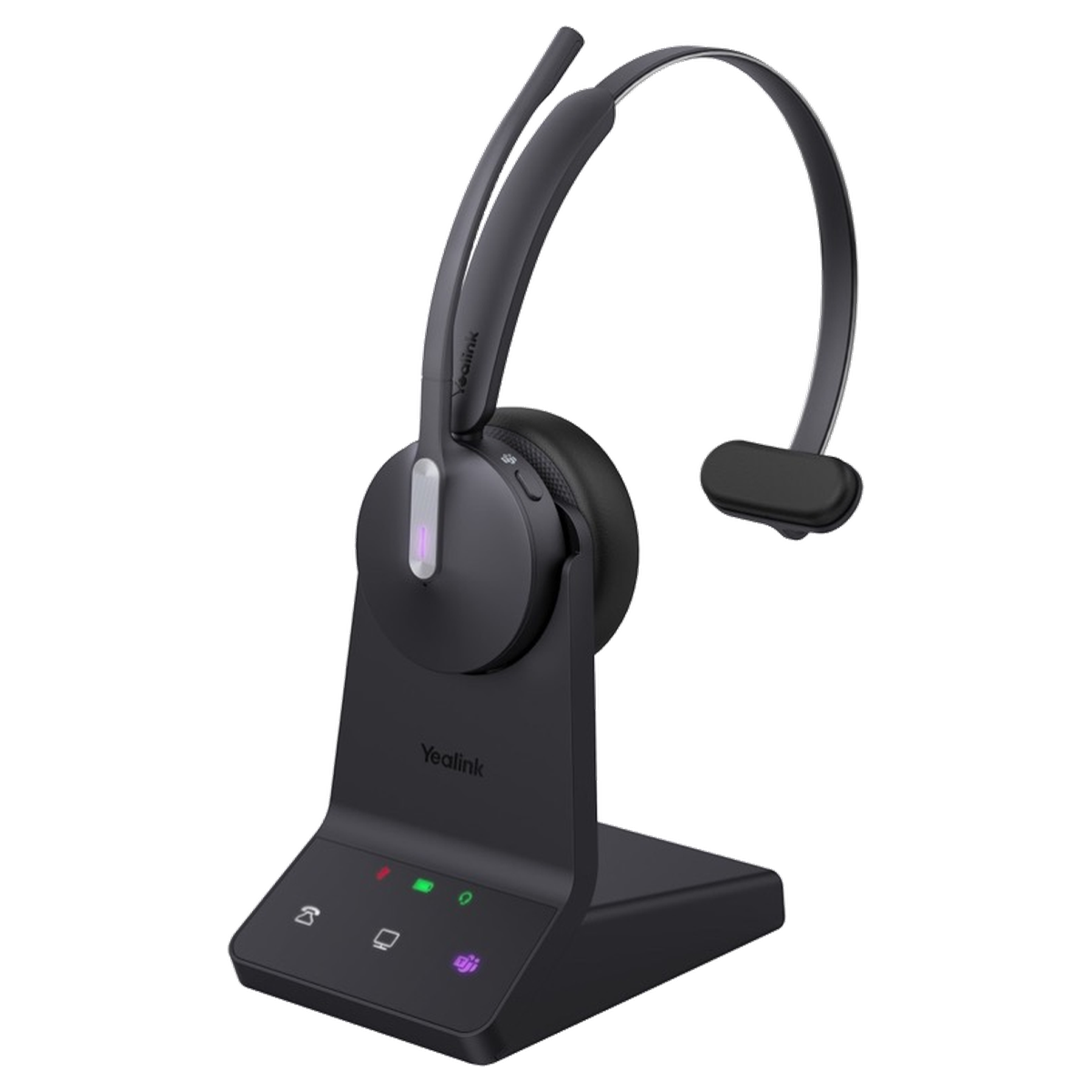 Yealink WH64 Mono Teams – headset för företagssamtal med trådlös rörelsefrihet och stabil DECT-anslutning